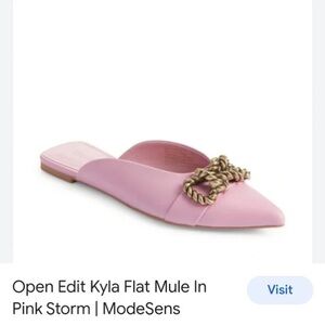 Open Edit Kyla Flat Mule in Pink Storm - Size 8